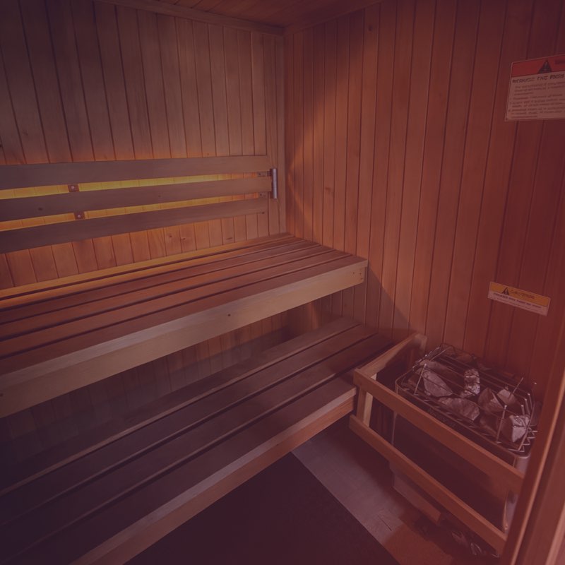 Inside the barrel sauna at Plunsana, St. Petersburg FL